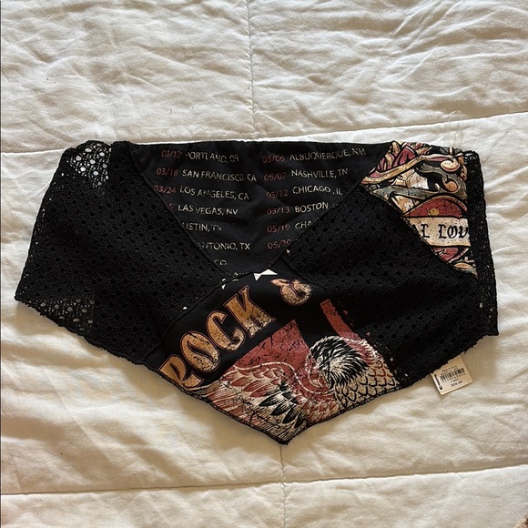 Gilded Intent Black and Pink Crop Top - Picture 1 of 5